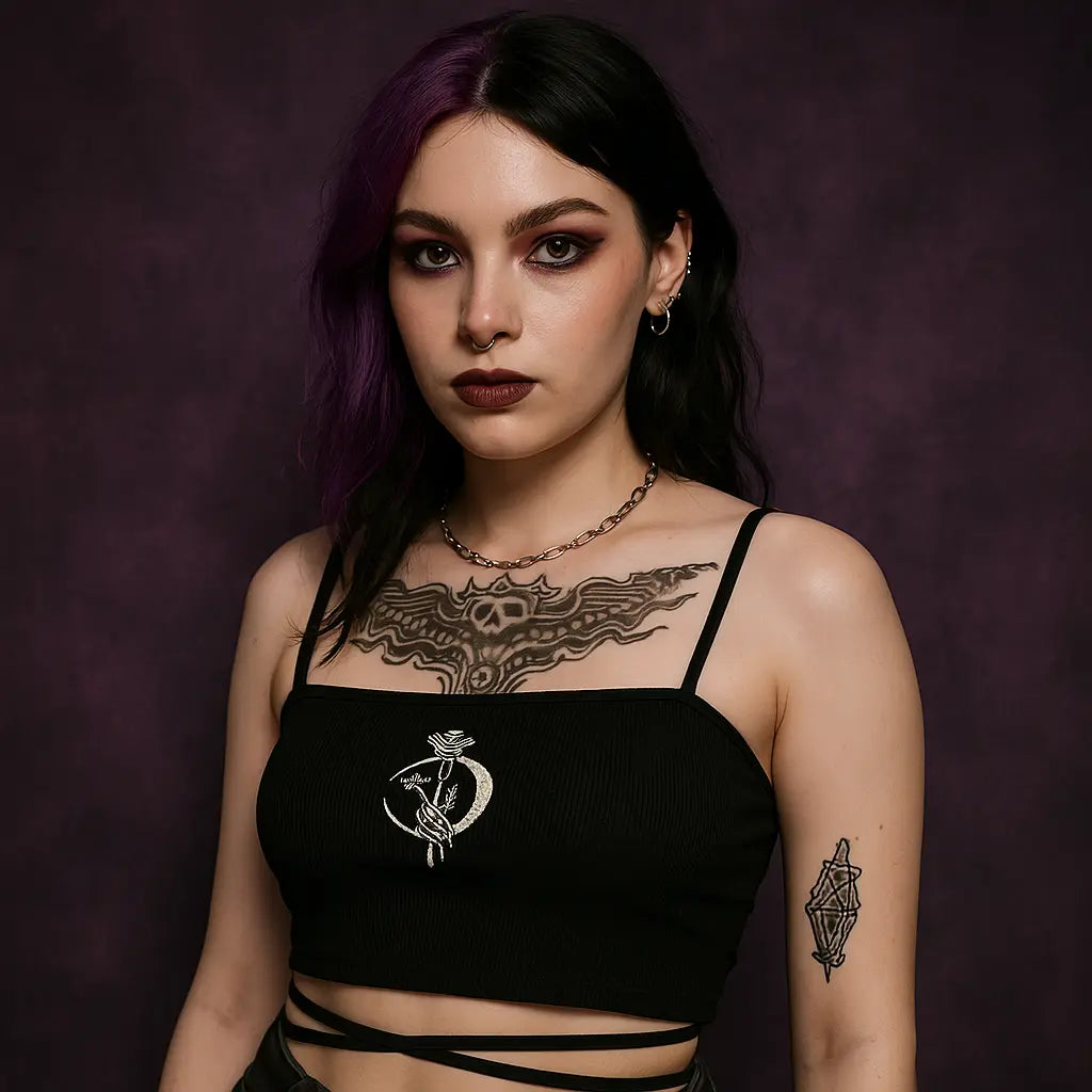 Crop-Top - Dark Enchantress Lunea