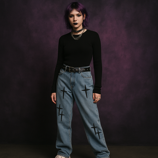 Jean – Cross Embroidey